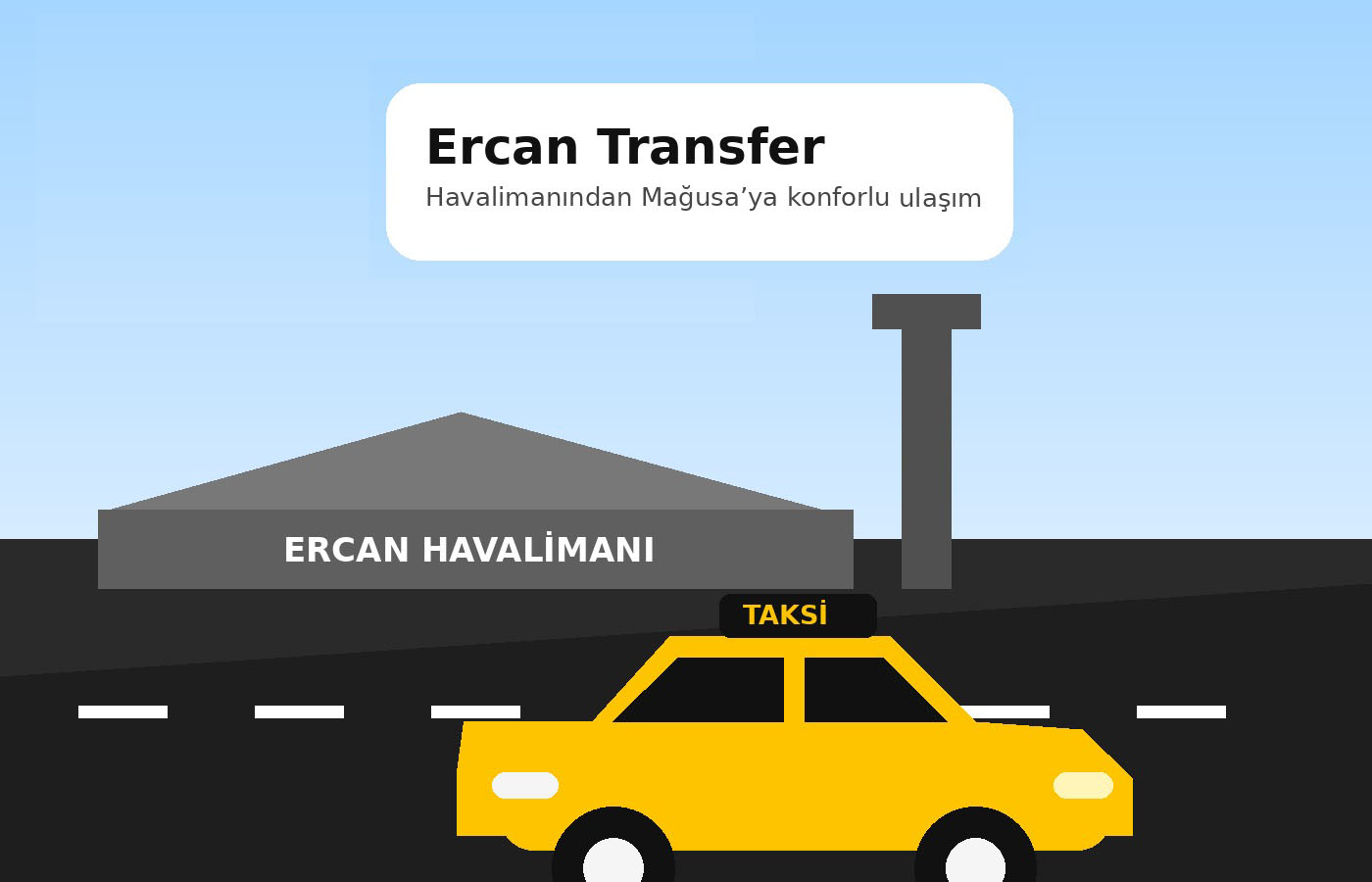 Ercan Havalimanı Mağusa transfer taksi hizmeti